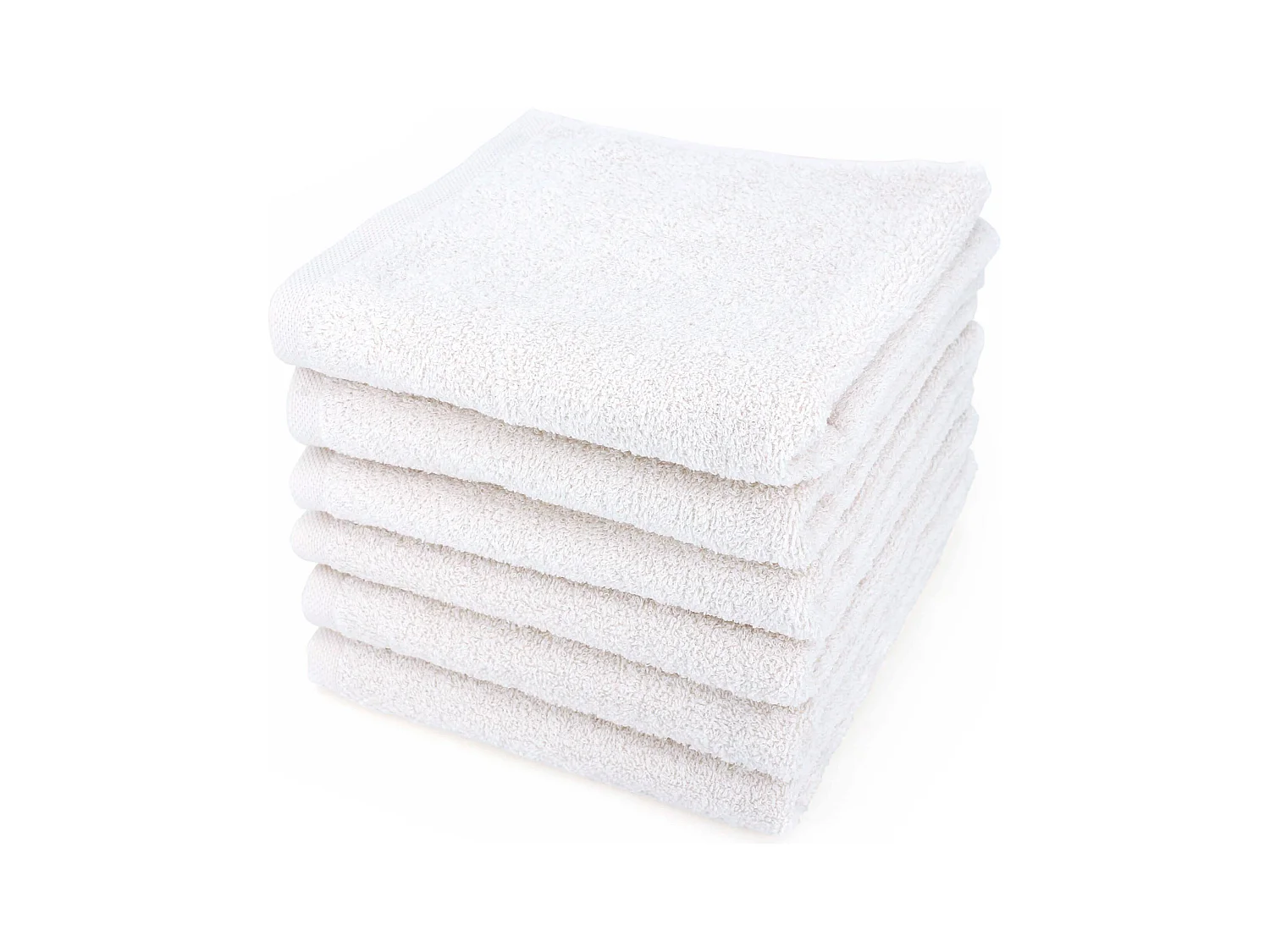 Lot de 6 serviettes de toilette 50x90 cm ALPHA blanc