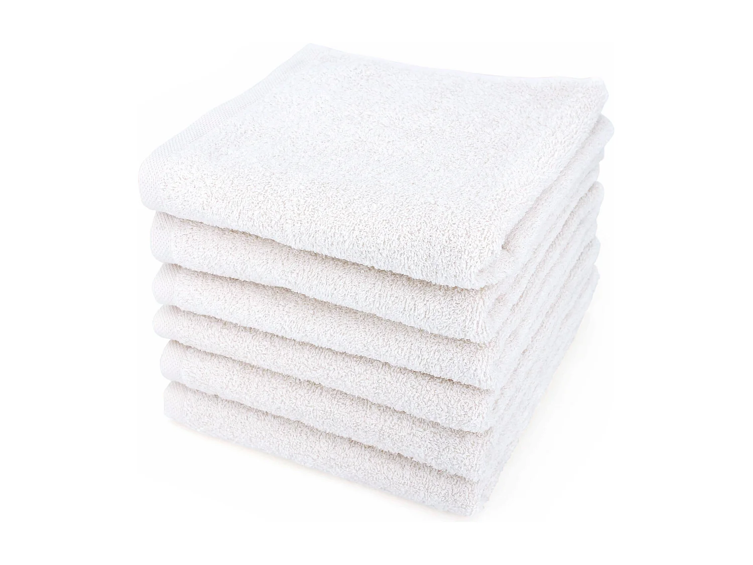 Lot de 6 serviettes de toilette 50x90 cm ALPHA blanc