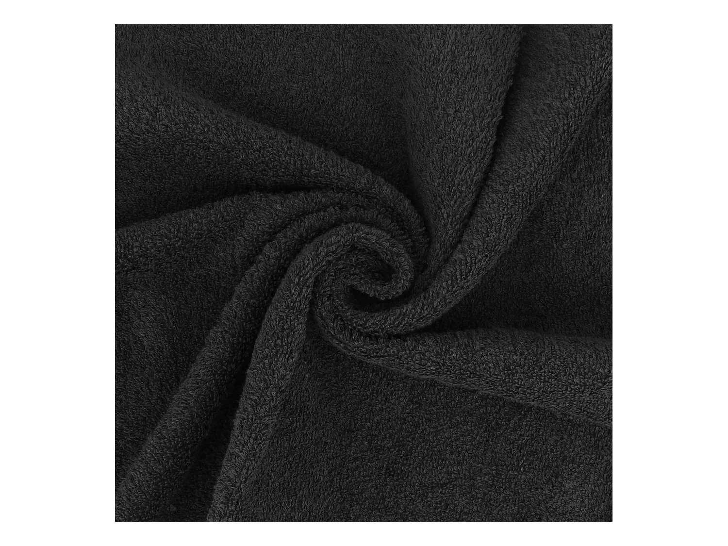 Lot de 6 serviettes de toilette 50x90 cm ALPHA noir