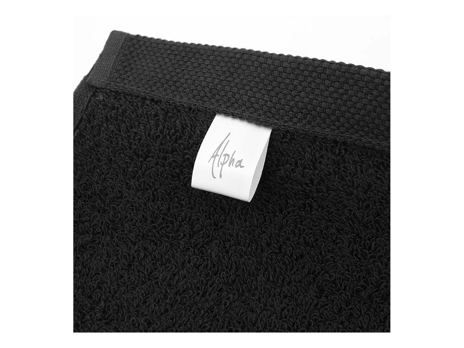 Lot de 6 serviettes de toilette 50x90 cm ALPHA noir