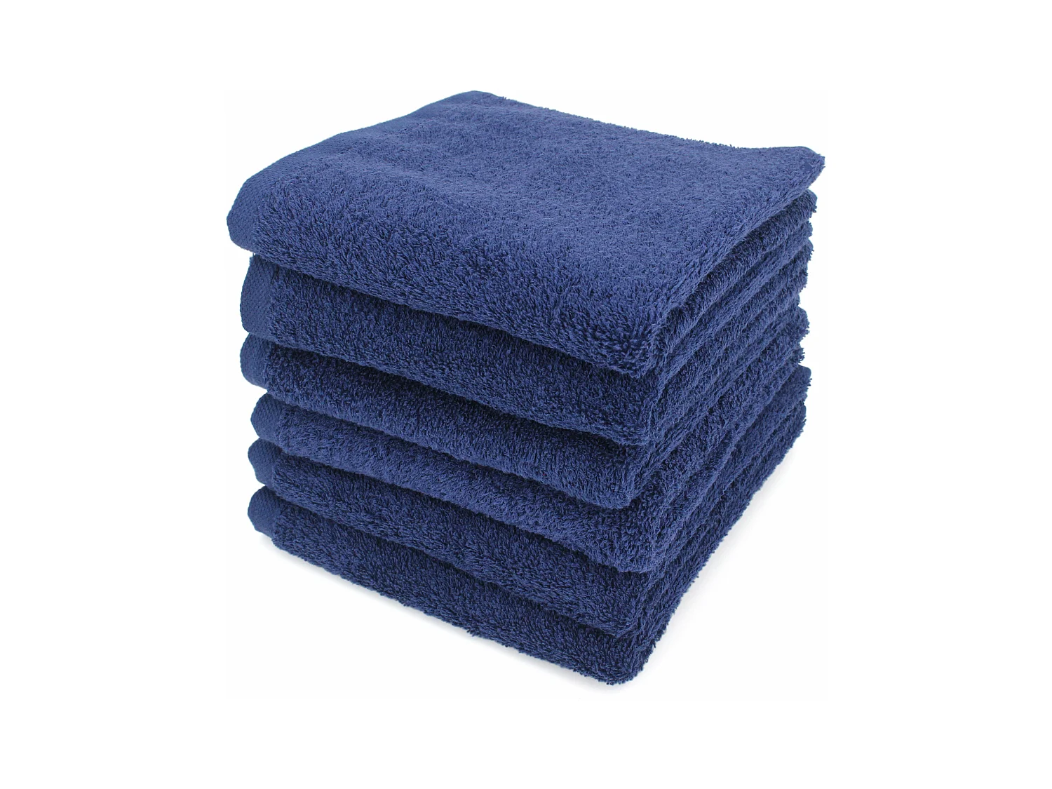 Lot de 6 serviettes de toilette 50x90 cm ALPHA bleu Marine