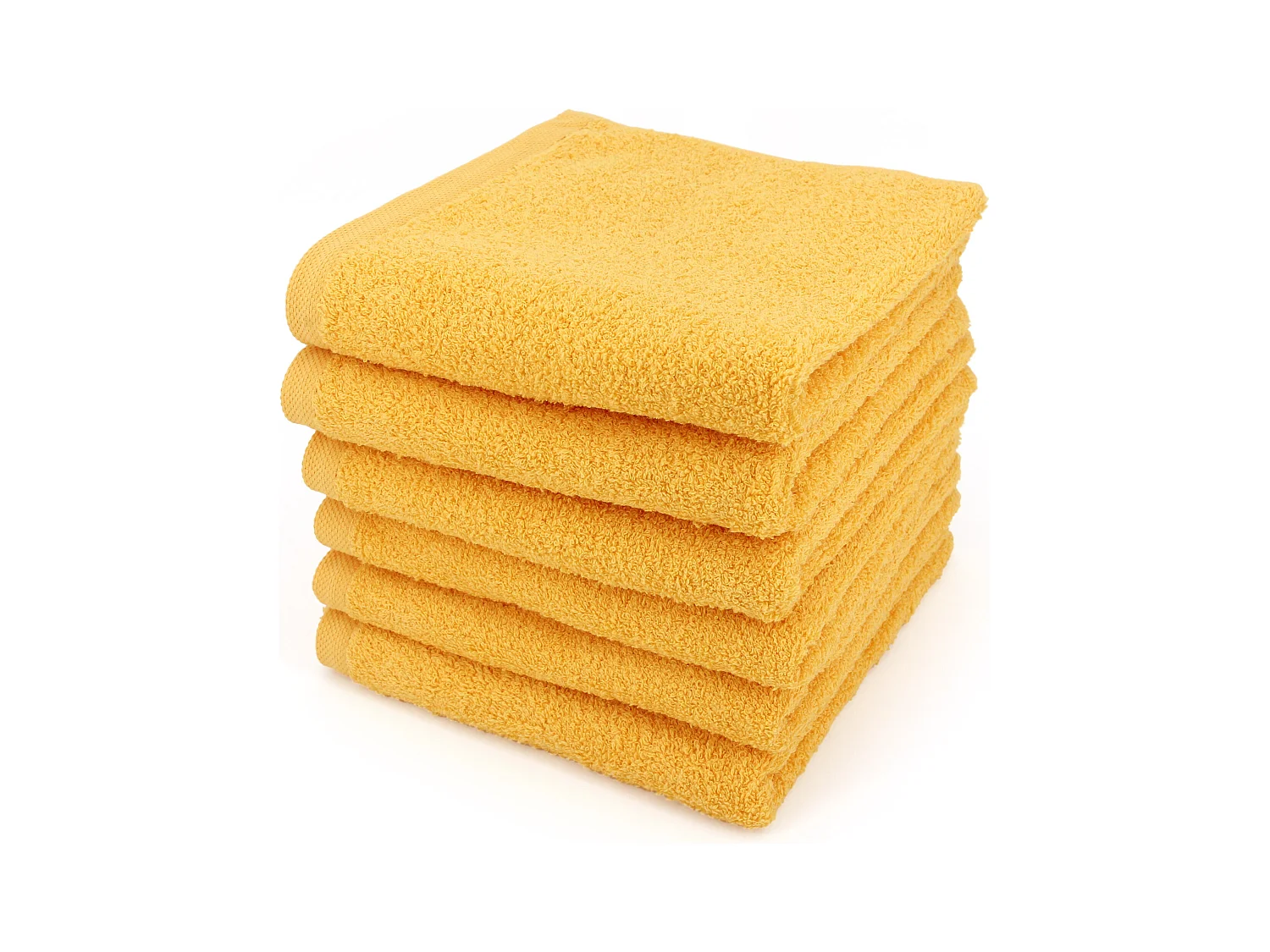 Lot de 6 serviettes de toilette 50x90 cm ALPHA jaune Or