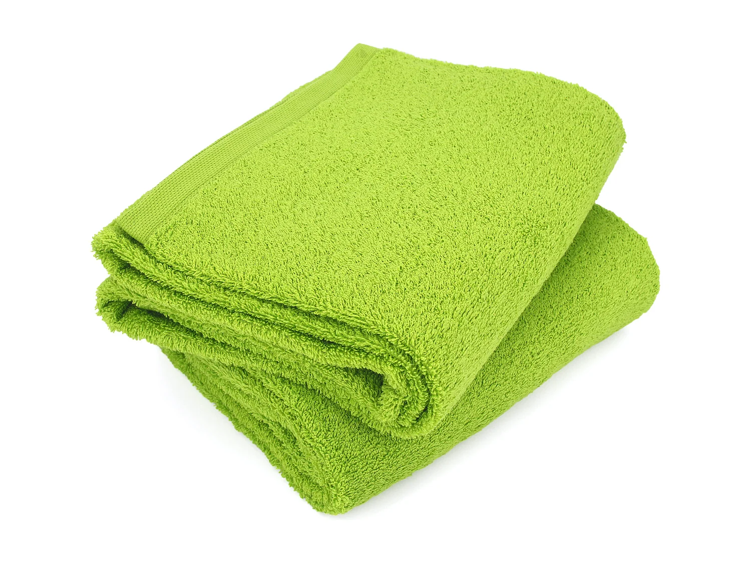 Lot de 2 draps de bain 90x150 cm ALPHA vert Pistache