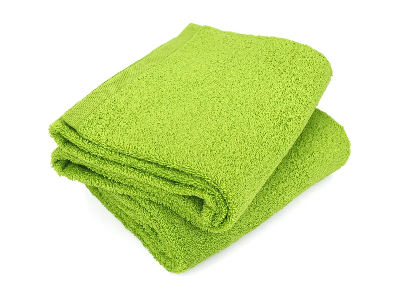 Lot de 2 draps de bain 90x150 cm ALPHA vert Pistache