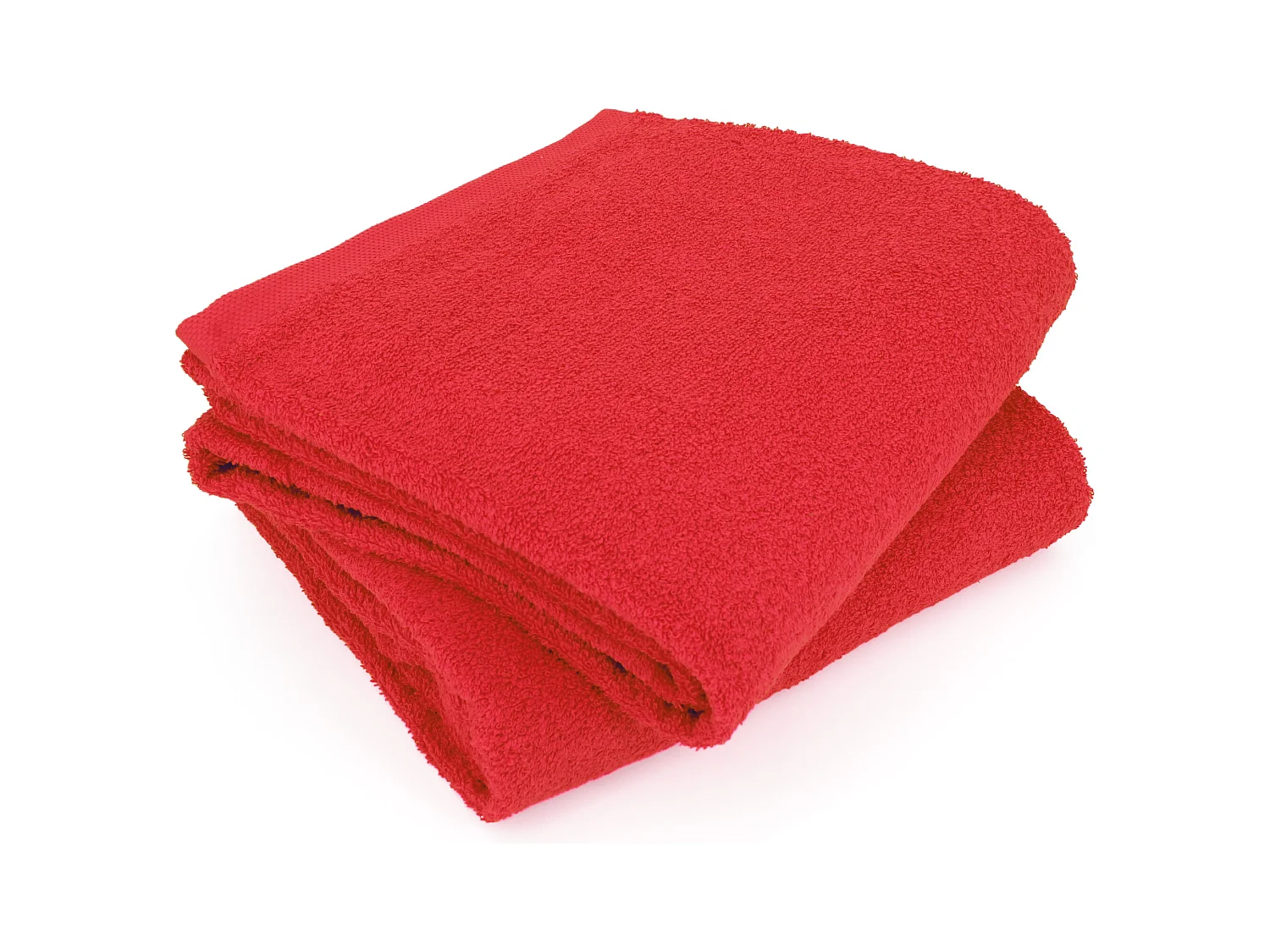 Lot de 2 draps de bain 90x150 cm ALPHA rouge