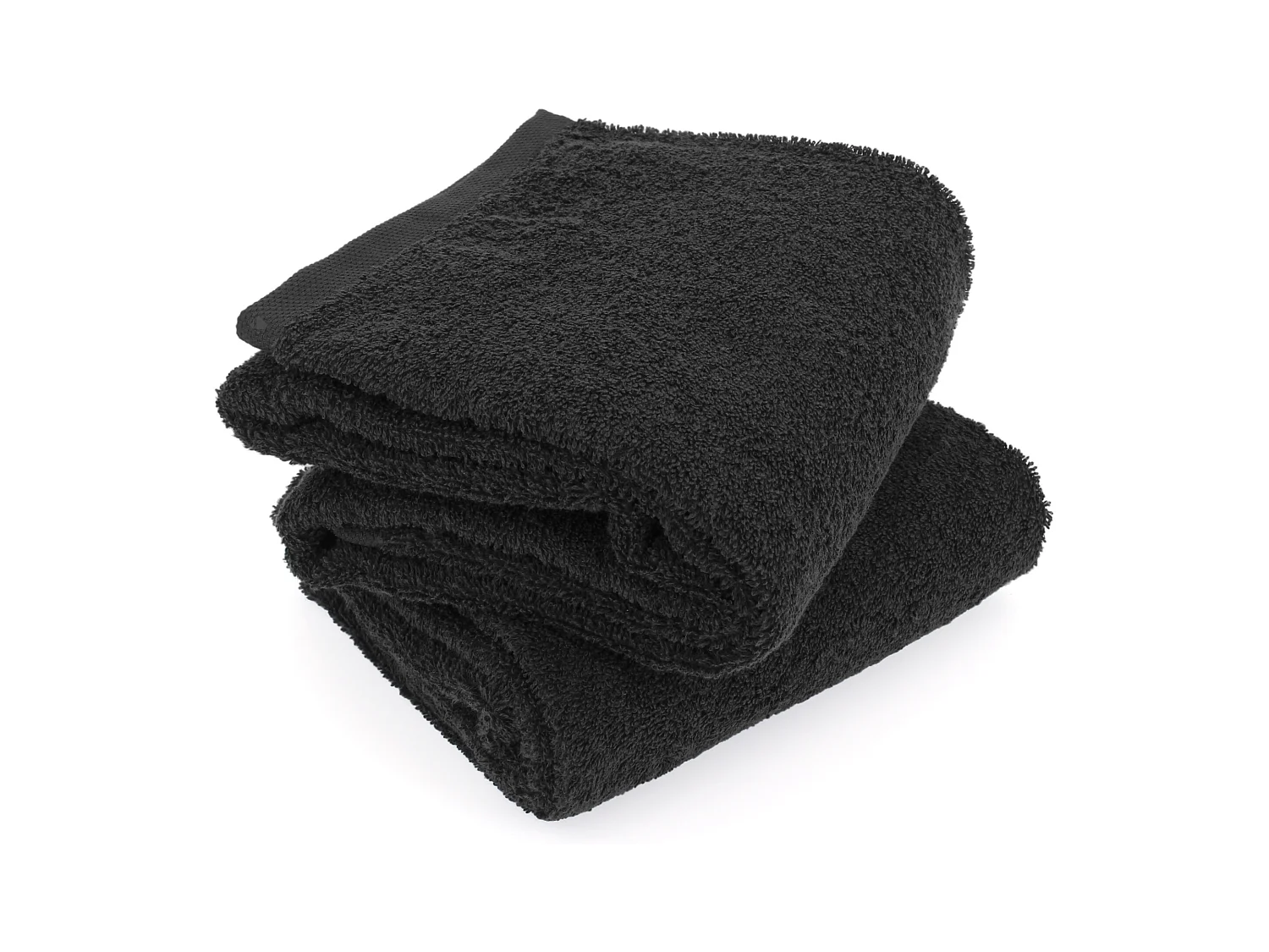 Lot de 2 draps de douche 70x130 cm ALPHA noir