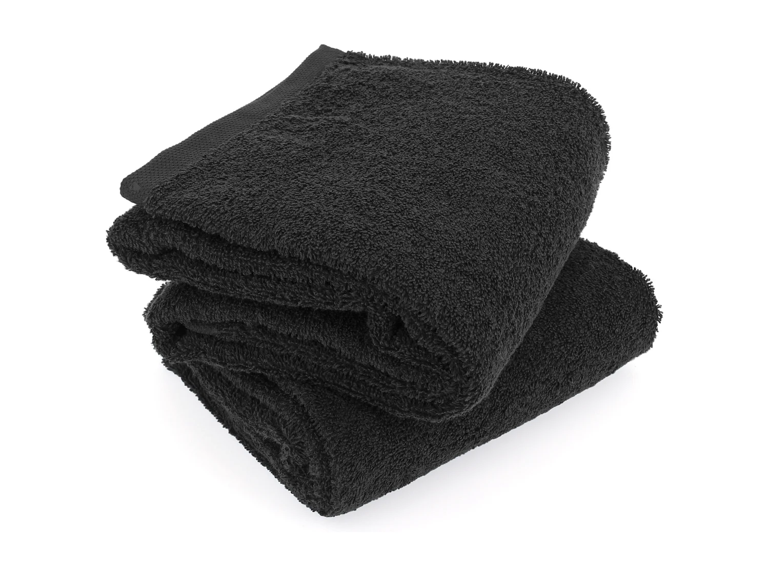 Lot de 2 draps de douche 70x130 cm ALPHA noir