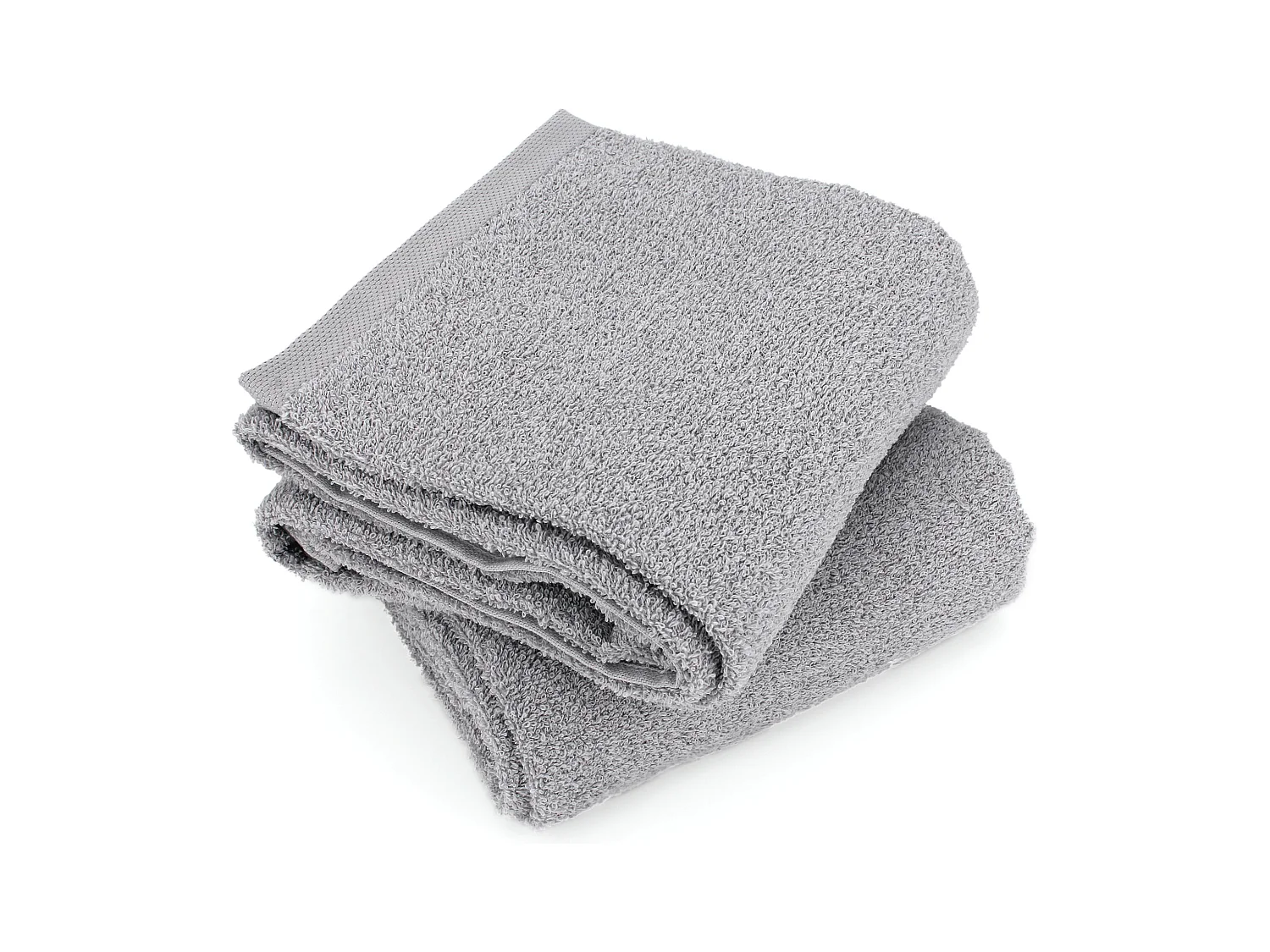 Lot de 2 draps de douche 70x130 cm ALPHA gris Argent
