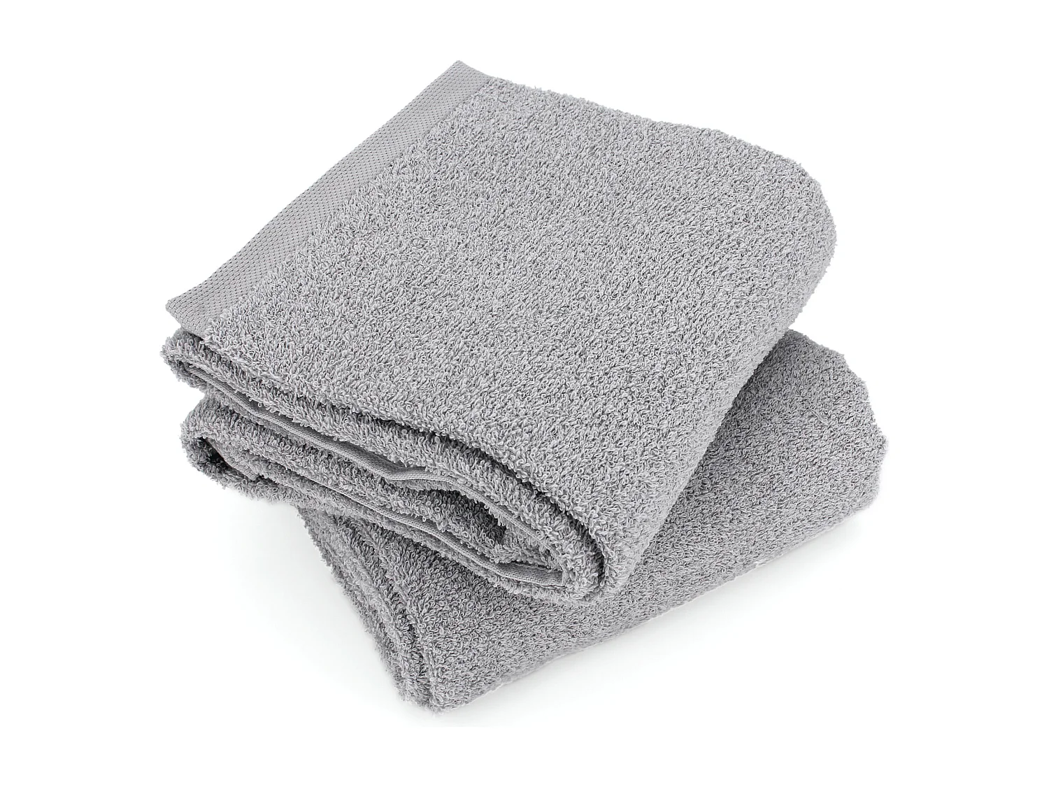 Lot de 2 draps de douche 70x130 cm ALPHA gris Argent