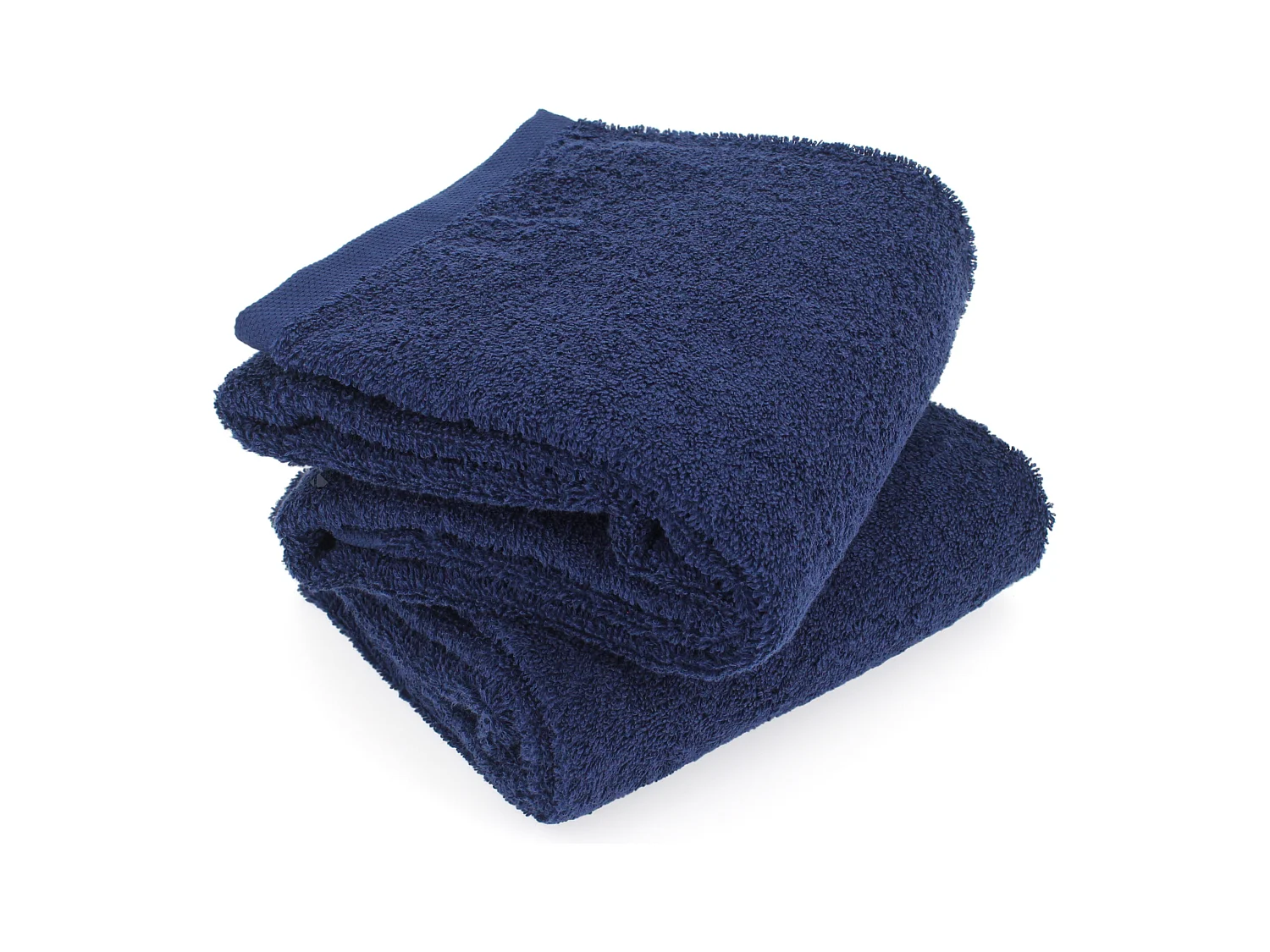 Lot de 2 draps de douche 70x130 cm ALPHA bleu Marine