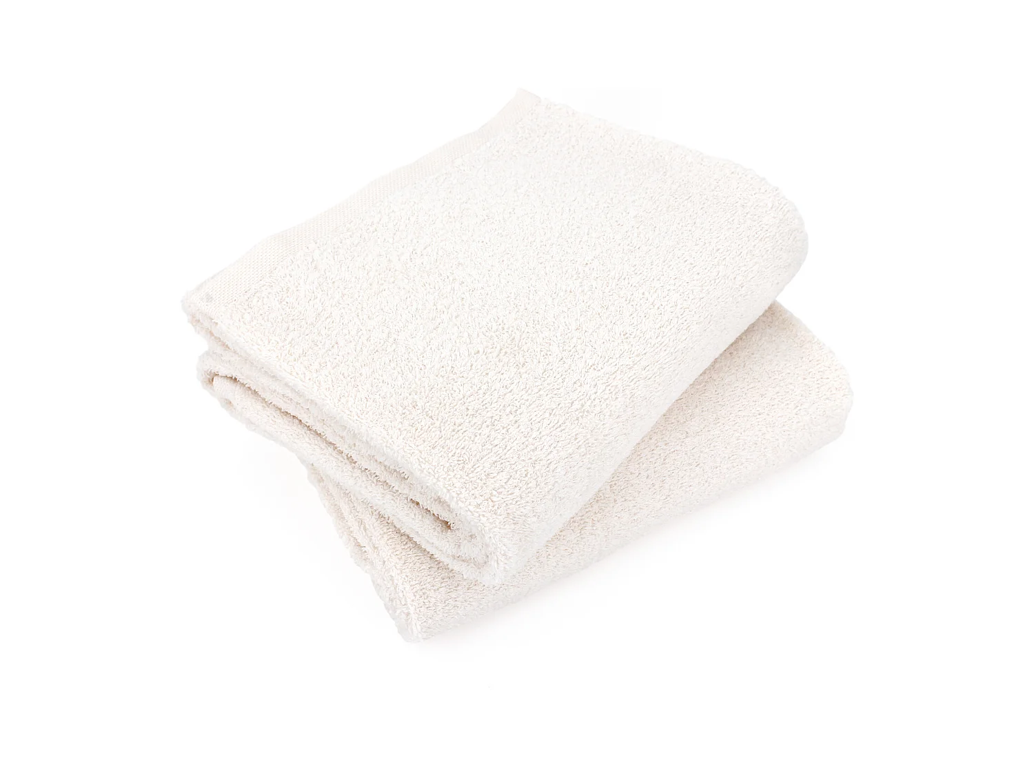 Lot de 2 draps de bain 90x150 cm ALPHA ivoire