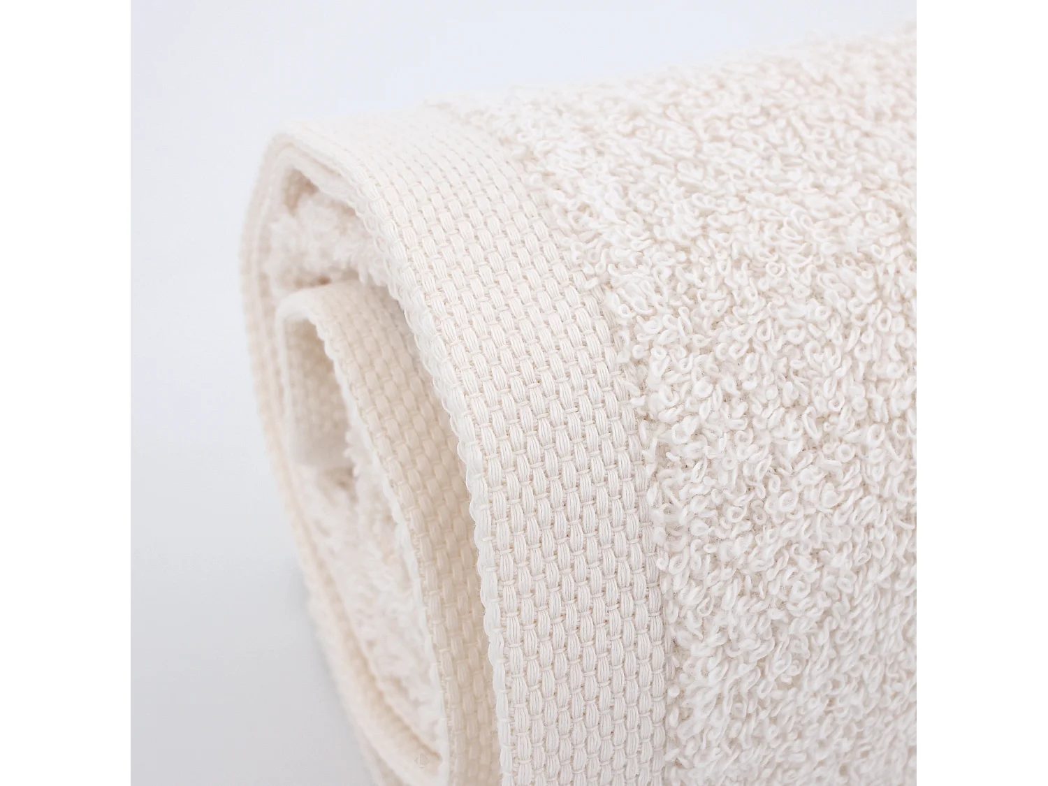 Lot de 2 draps de bain 90x150 cm ALPHA ivoire