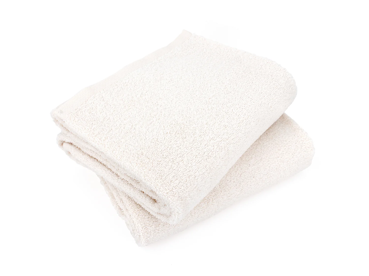 Lot de 2 draps de bain 90x150 cm ALPHA ivoire