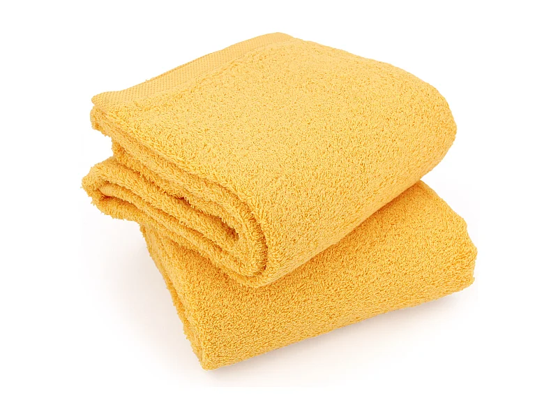 Lot de 2 draps de douche 70x130 cm ALPHA jaune Or