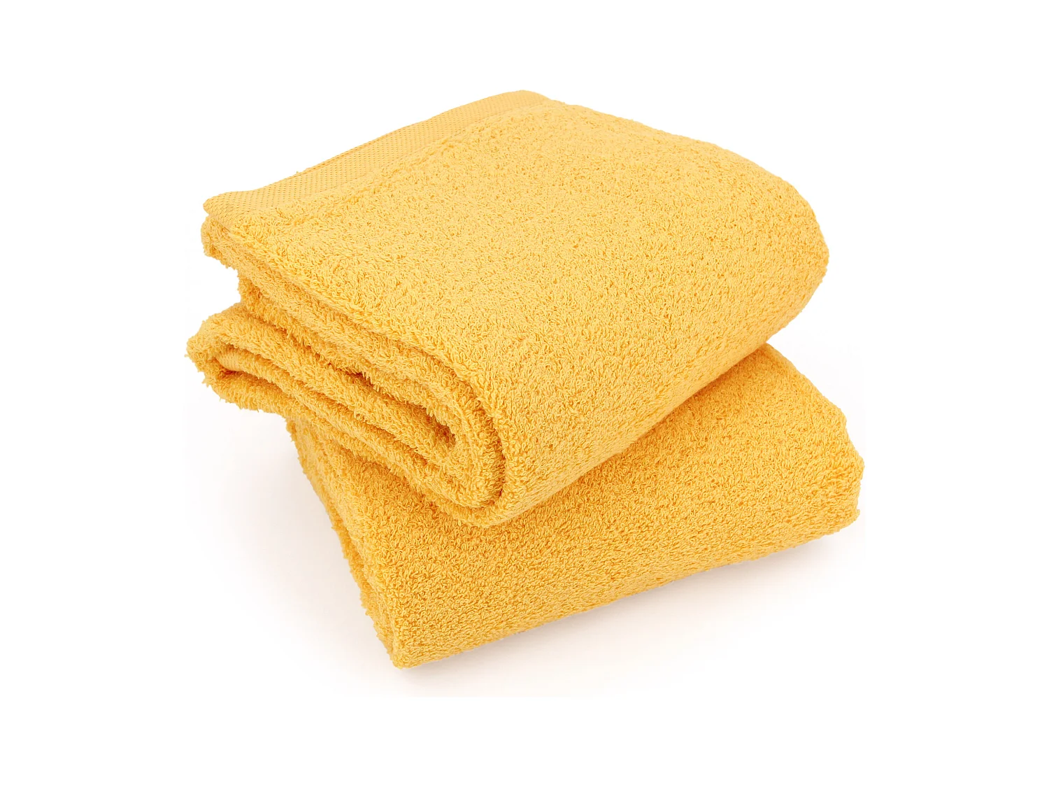 Lot de 2 draps de douche 70x130 cm ALPHA jaune Or