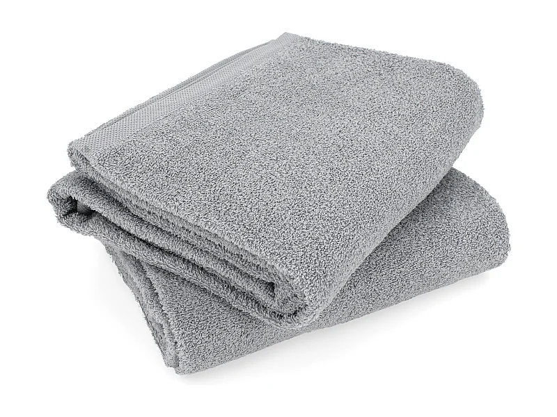 Lot de 2 draps de bain 90x150 cm ALPHA gris Argent