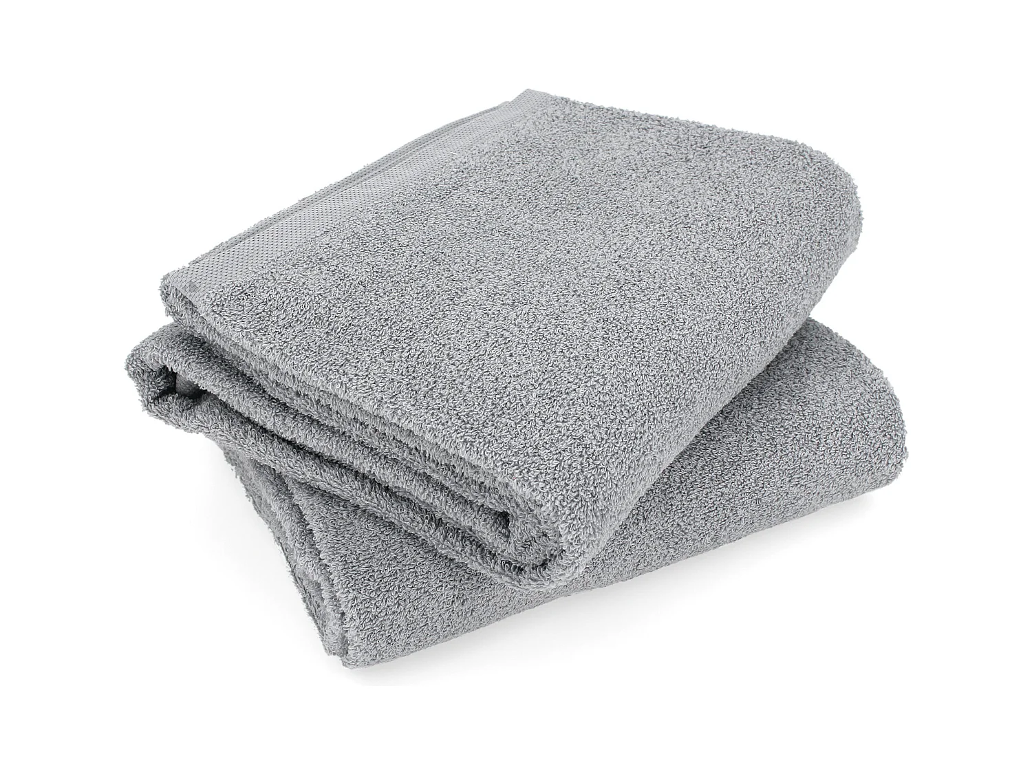 Lot de 2 draps de bain 90x150 cm ALPHA gris Argent