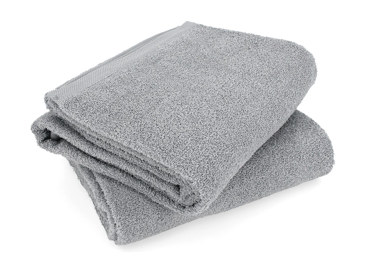 Lot de 2 draps de bain 90x150 cm ALPHA gris Argent