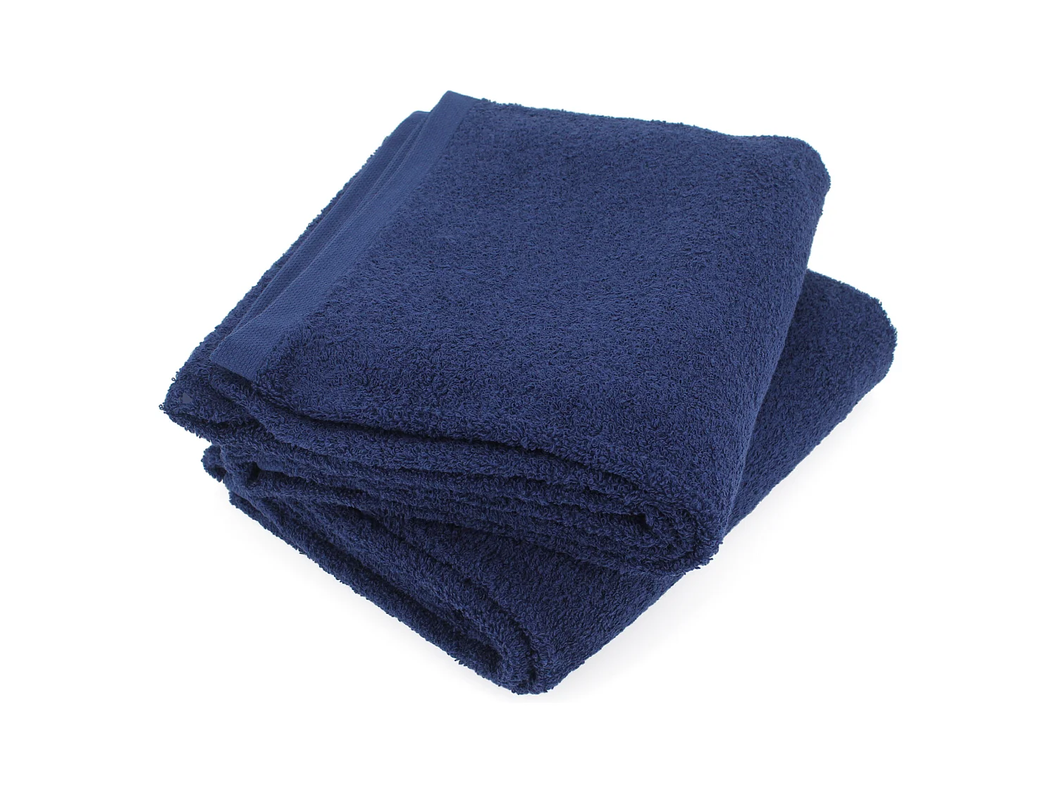 Lot de 2 draps de bain 90x150 cm ALPHA bleu Marine