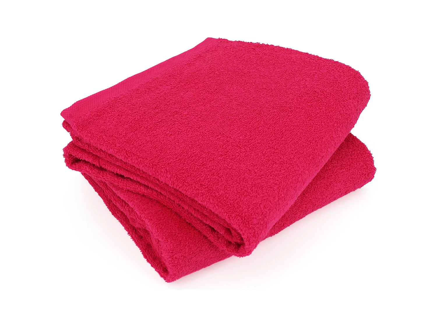 Lot de 2 draps de bain 90x150 cm ALPHA rose Fuschia