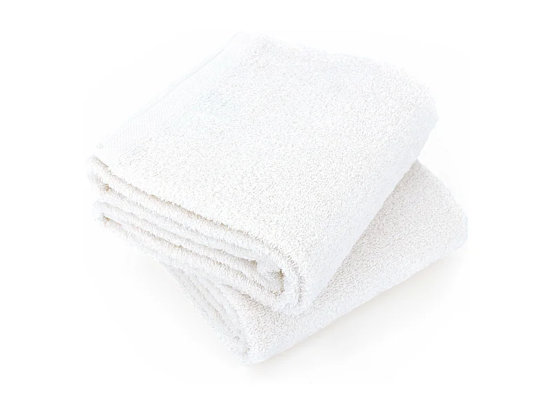 Lot de 2 draps de douche 70x130 cm ALPHA blanc