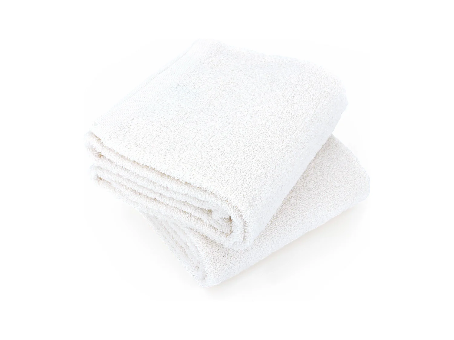 Lot de 2 draps de douche 70x130 cm ALPHA blanc