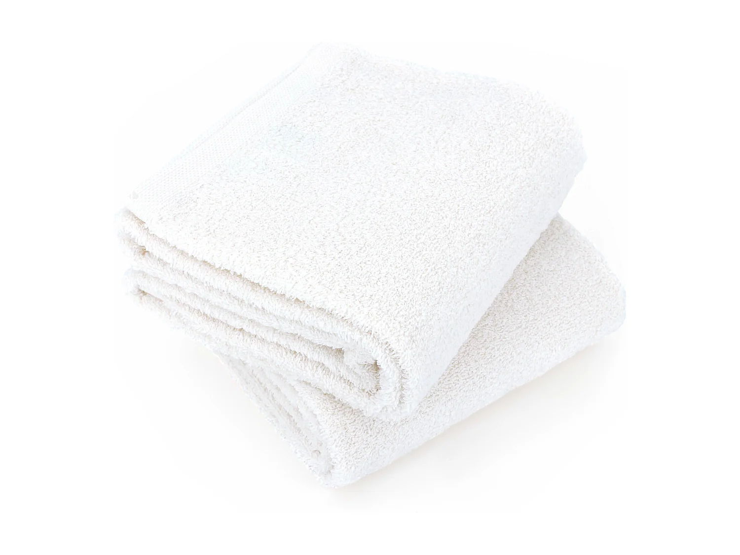 Lot de 2 draps de douche 70x130 cm ALPHA blanc