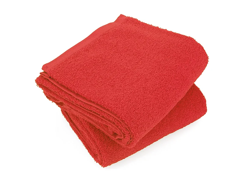 Lot de 2 draps de douche 70x130 cm ALPHA rouge