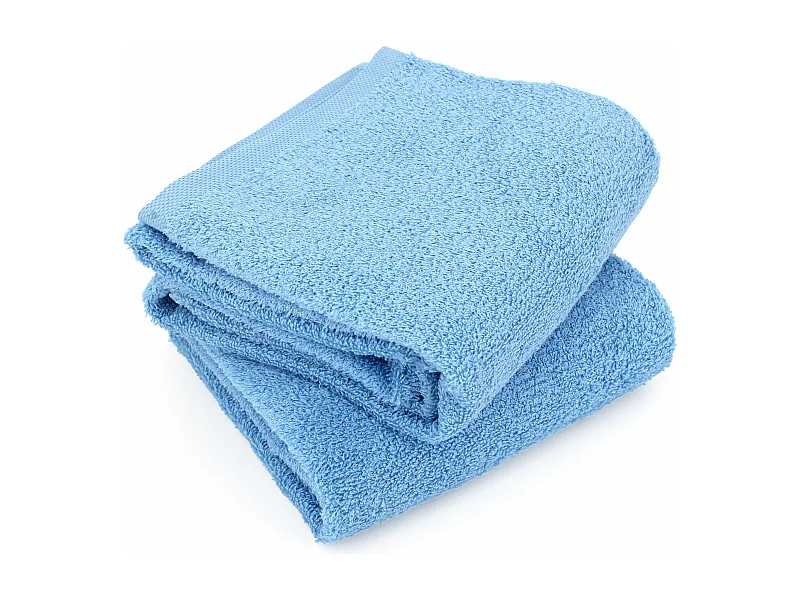 Lot de 2 draps de douche 70x130 cm ALPHA bleu Ciel