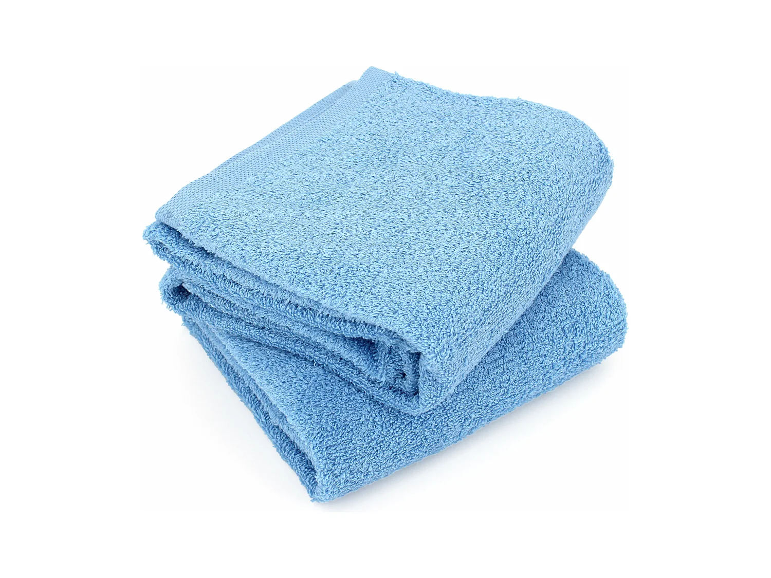 Lot de 2 draps de douche 70x130 cm ALPHA bleu Ciel