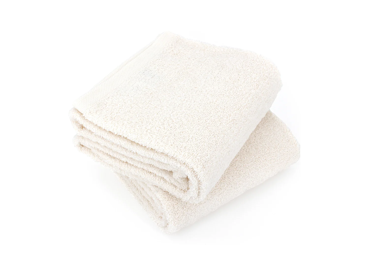 Lot de 2 draps de douche 70x130 cm ALPHA ivoire