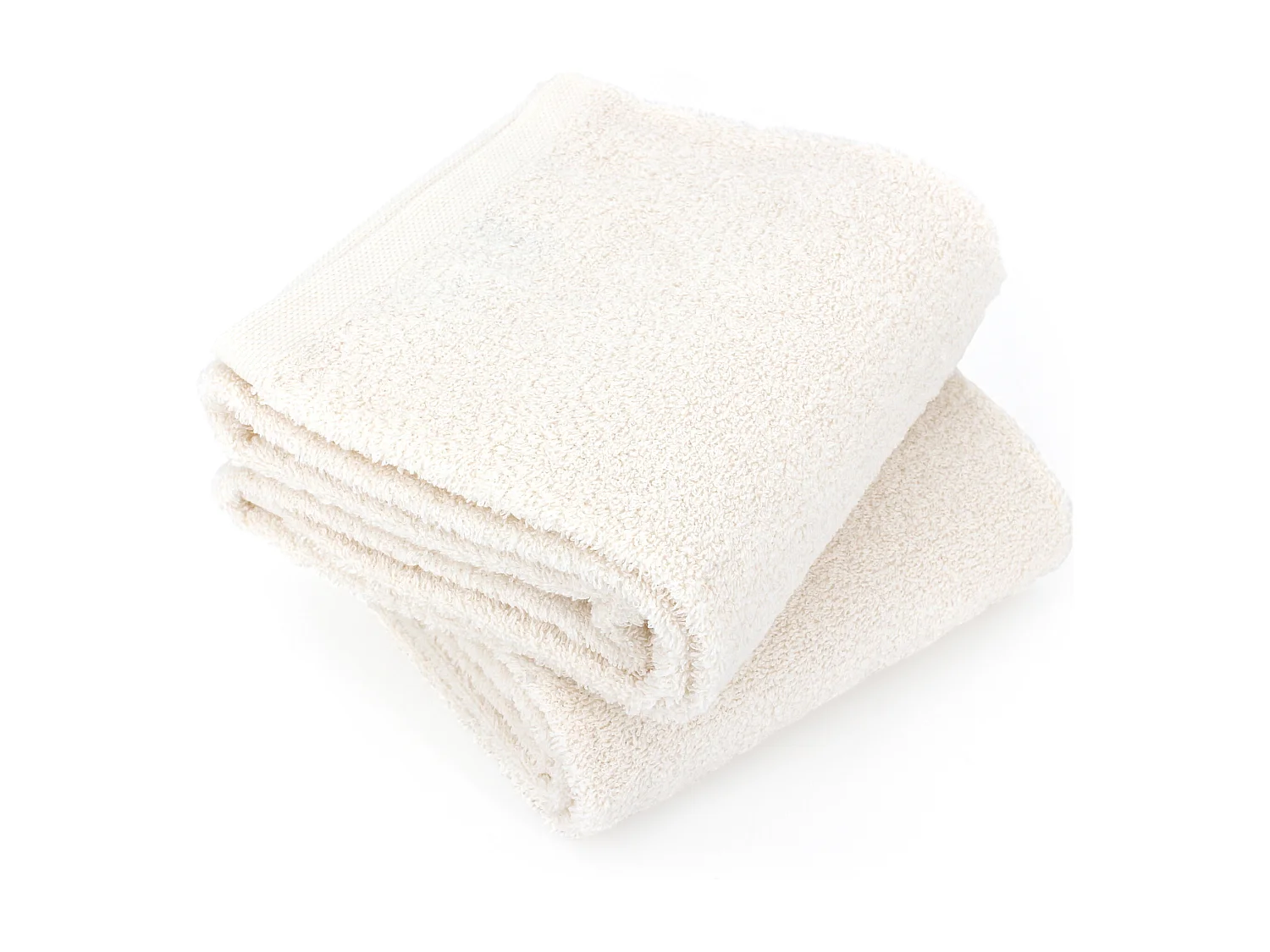 Lot de 2 draps de douche 70x130 cm ALPHA ivoire
