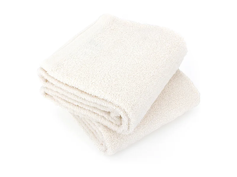 Lot de 2 draps de douche 70x130 cm ALPHA ivoire