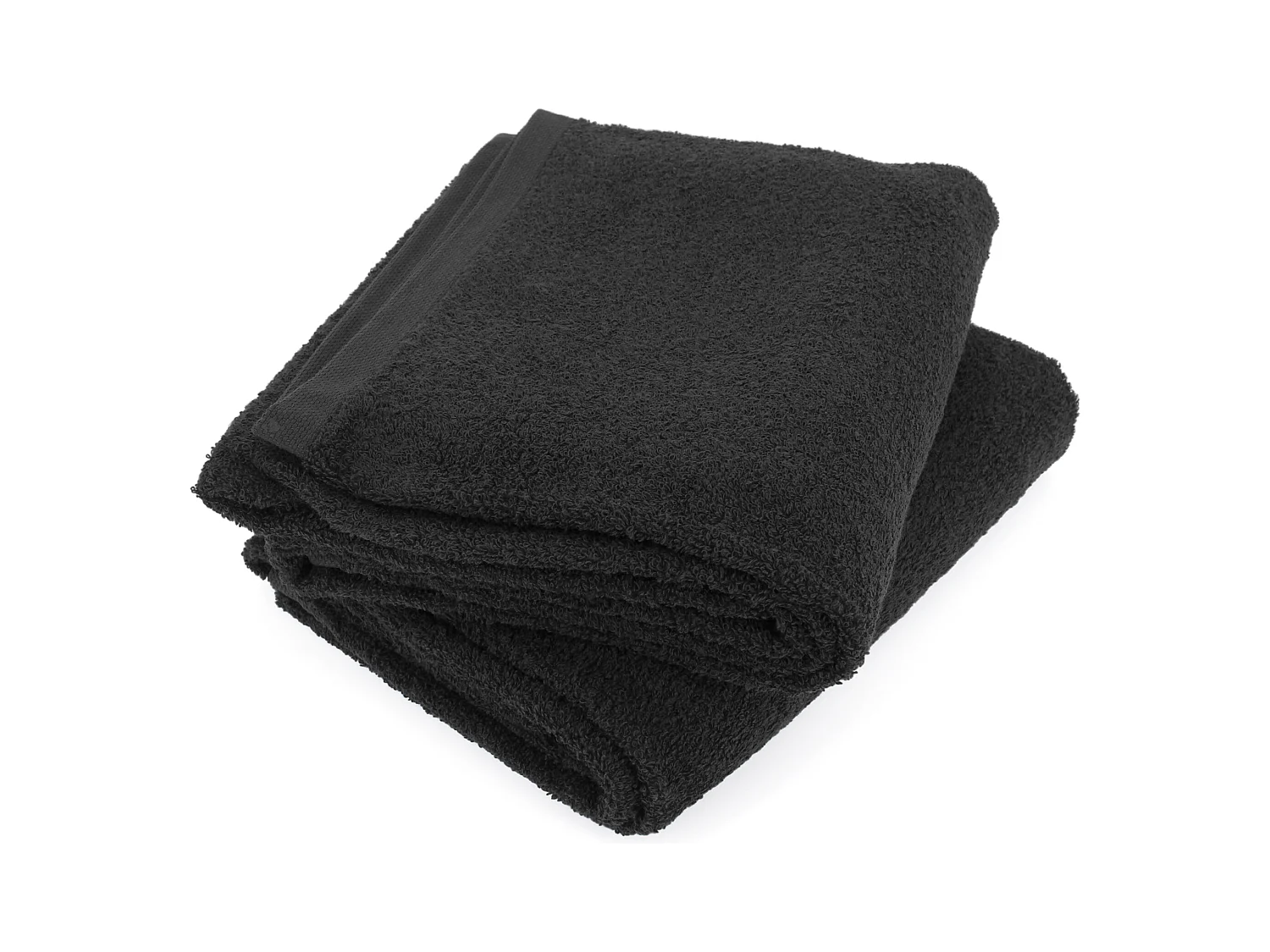 Lot de 2 draps de bain 90x150 cm ALPHA noir