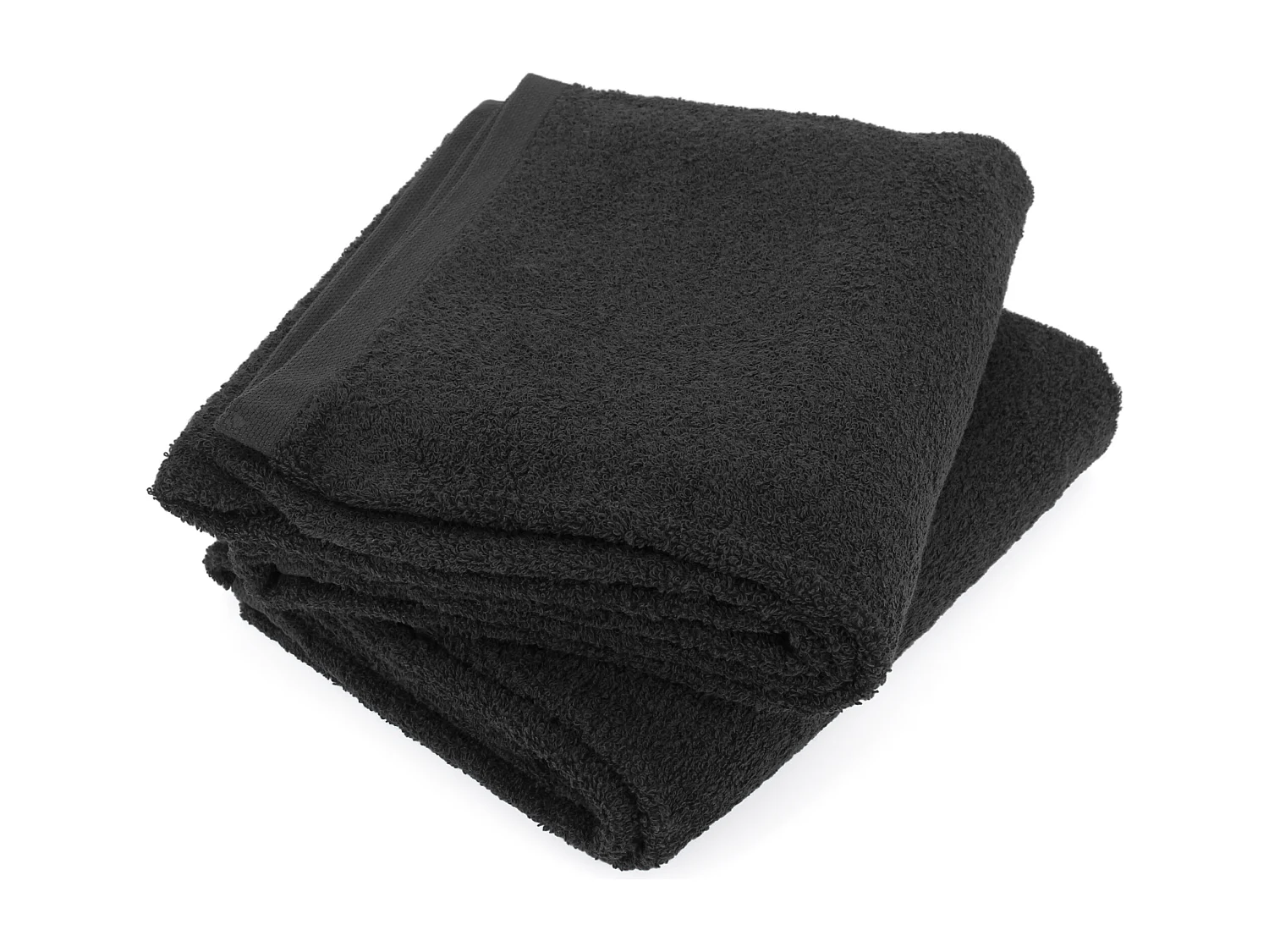 Lot de 2 draps de bain 90x150 cm ALPHA noir