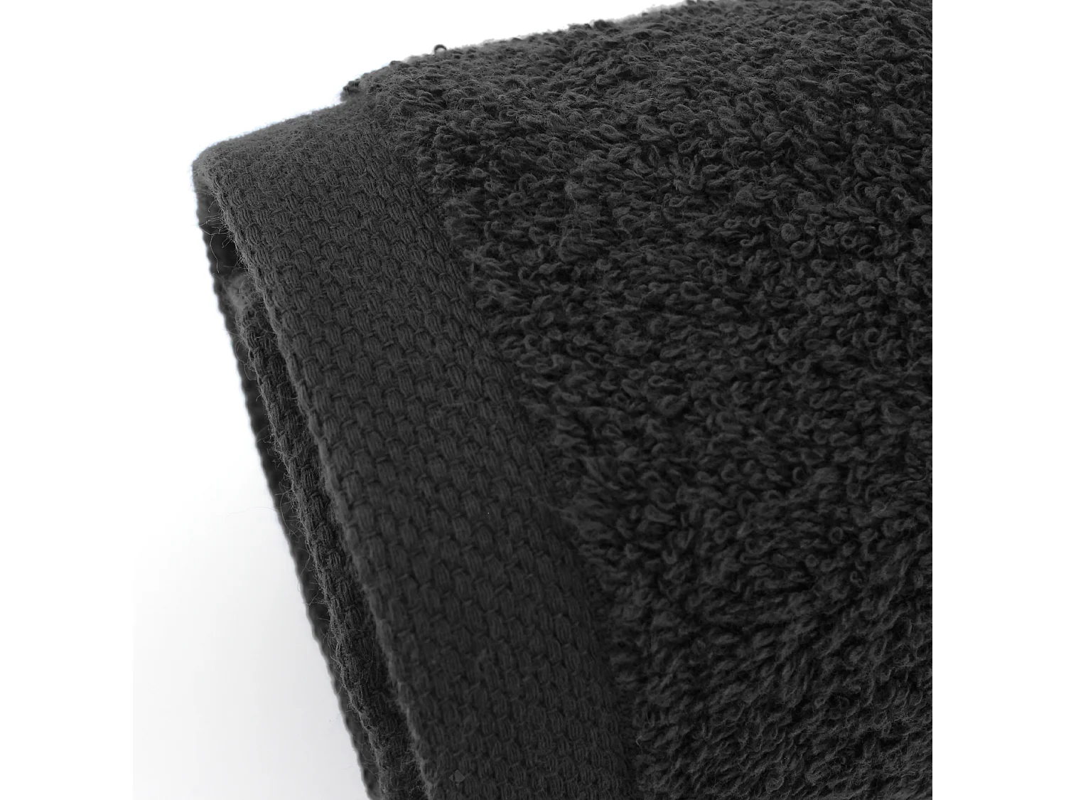 Lot de 2 draps de bain 90x150 cm ALPHA noir