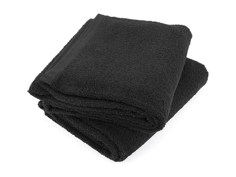 Lot de 2 draps de bain 90x150 cm ALPHA noir