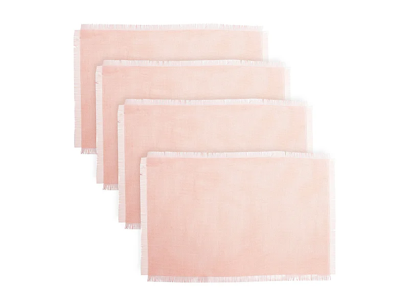 Lot de 4 sets de table FRANGE Rose