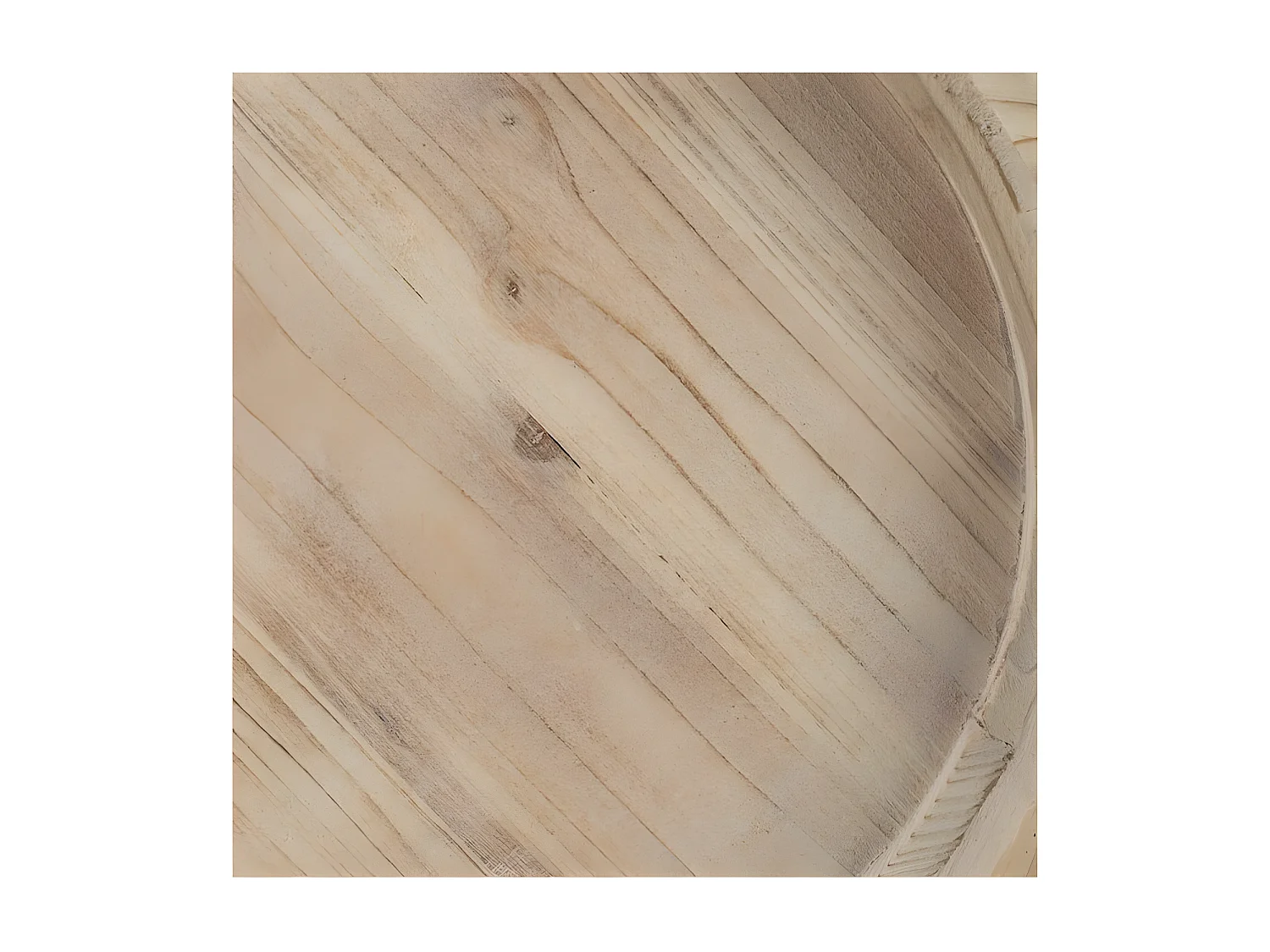 Table basse ronde Bois/Blanc Taille S - ANEMONE