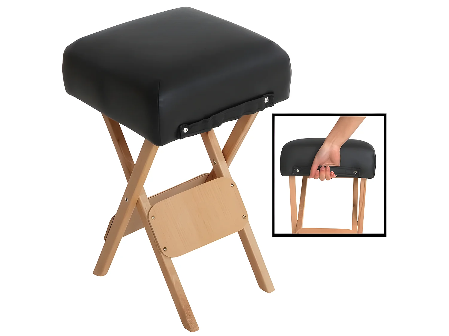 Kit massage pro tabouret noire 42 x 34 x 56 cm 08_0000468
