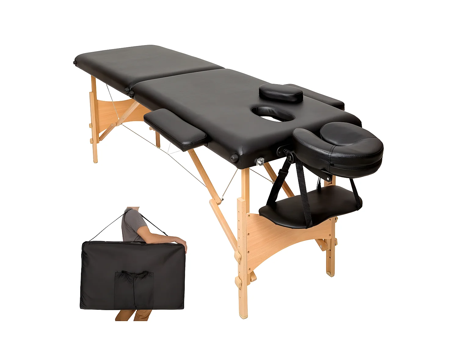 Table de massage 2 noire 210 x 95 x 84 cm 08_0000464