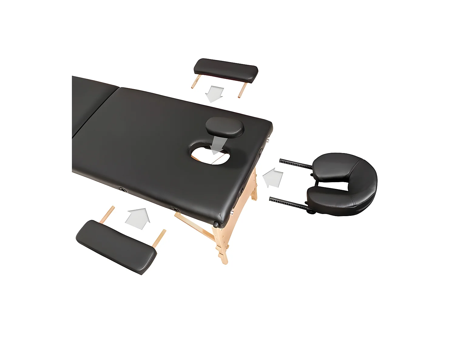 Table de massage 2 noire 210 x 95 x 84 cm 08_0000464