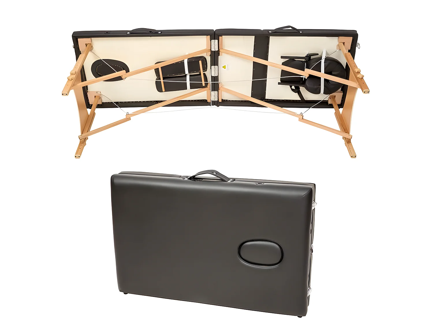 Camilla de masaje de 2 zonas con bolsa de transporte negra 08_0000464