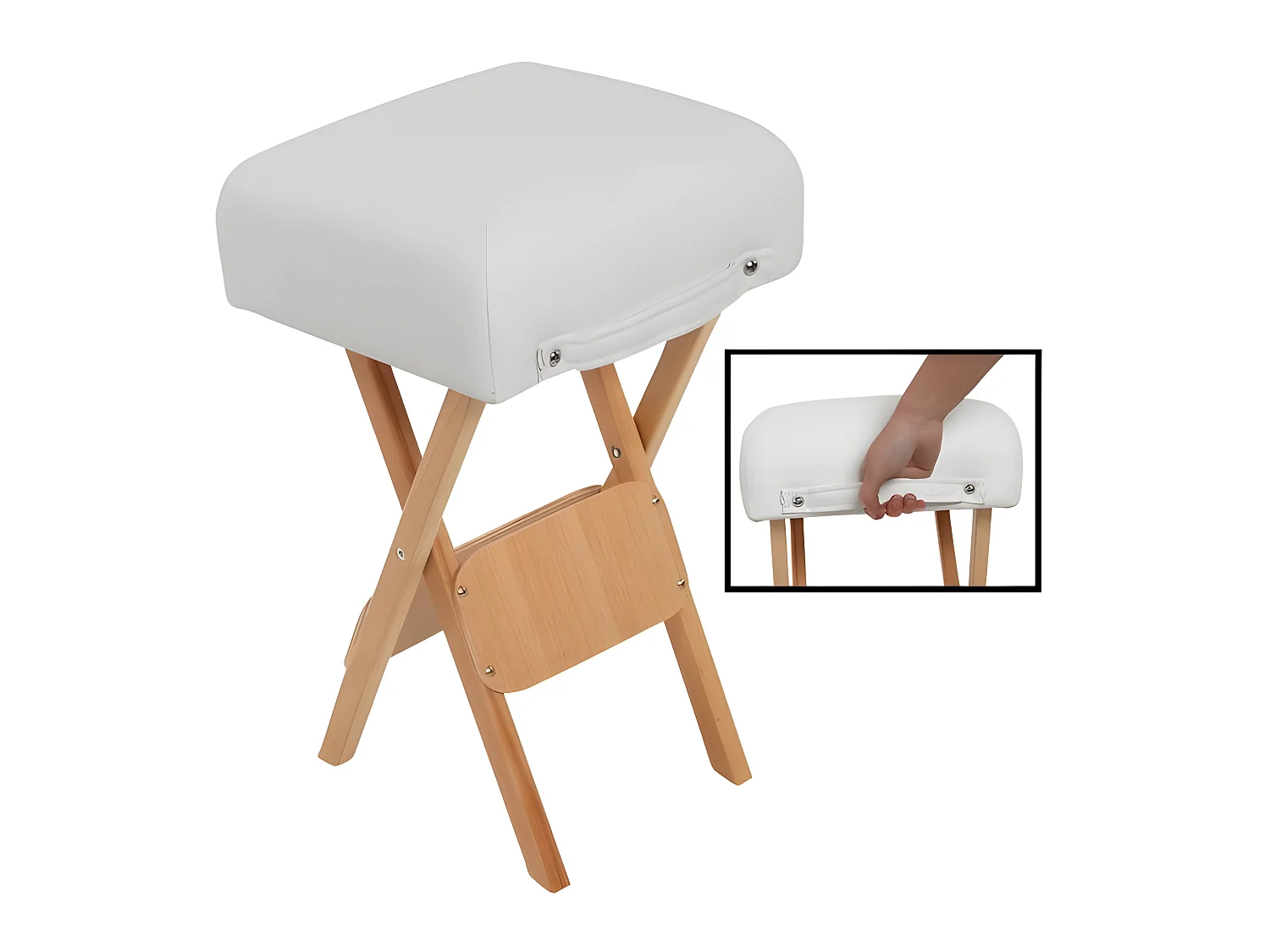 Kit massage pro tabouret blanche 42 x 34 x 56 cm 08_0000469