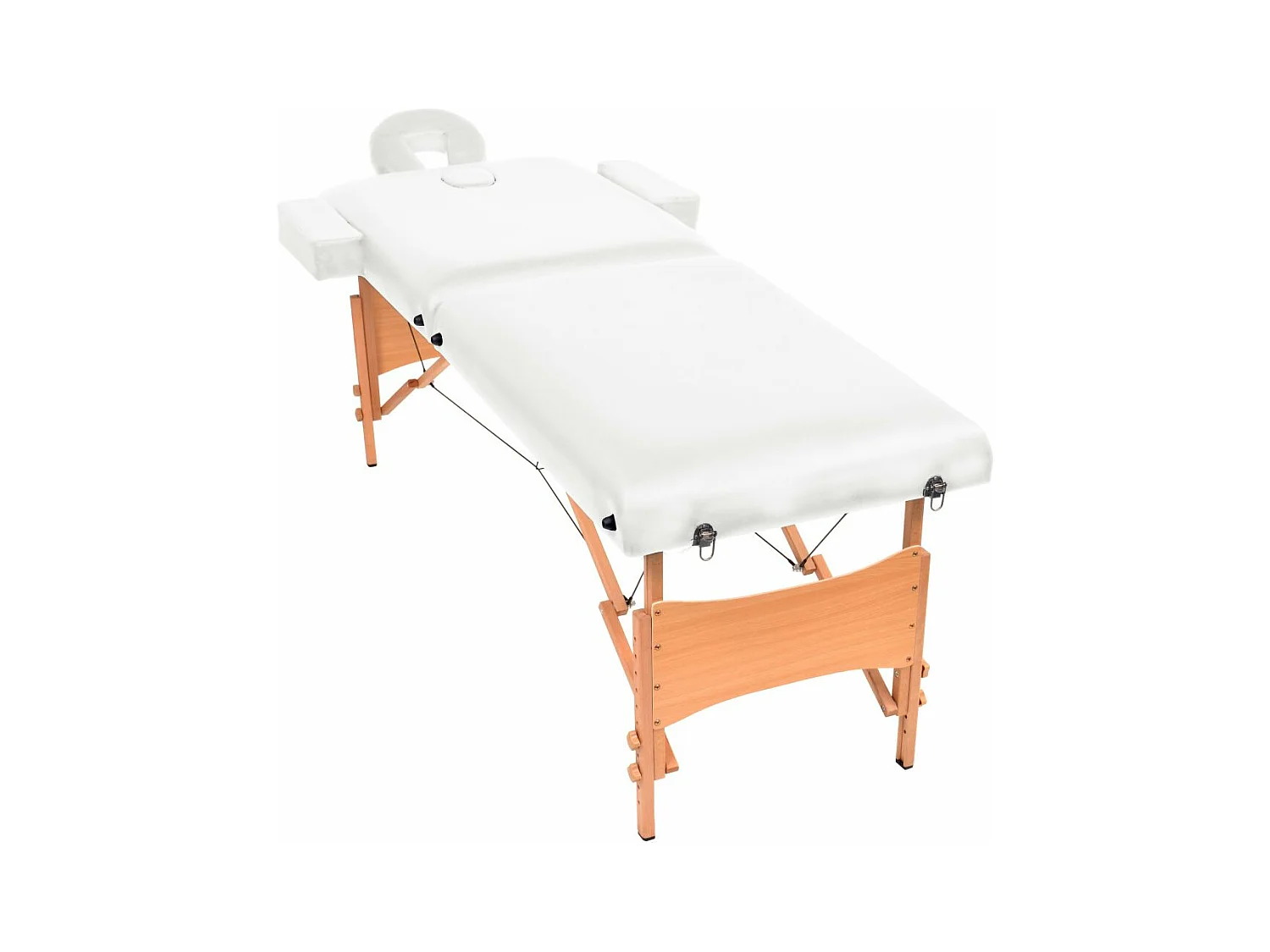 Table de massage pliable blanche 218 x 90 x 65 cm 02_0001866