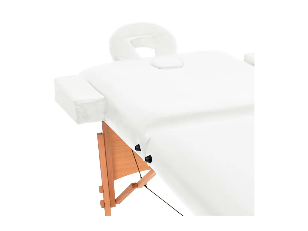 Table de massage pliable blanche 218 x 90 x 65 cm 02_0001866