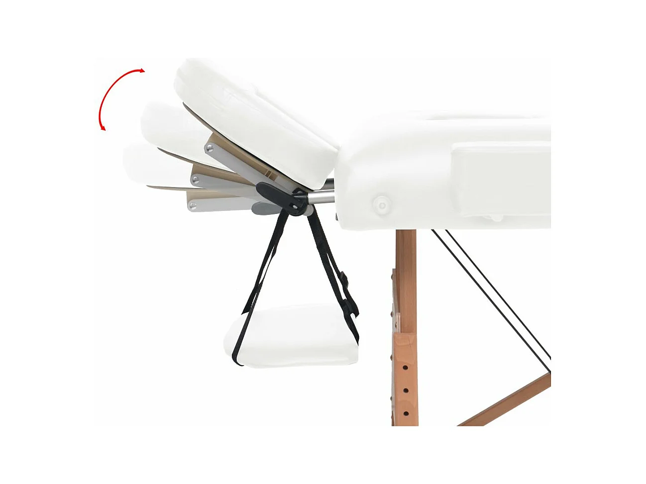 Table de massage pliable blanche 218 x 90 x 65 cm 02_0001866