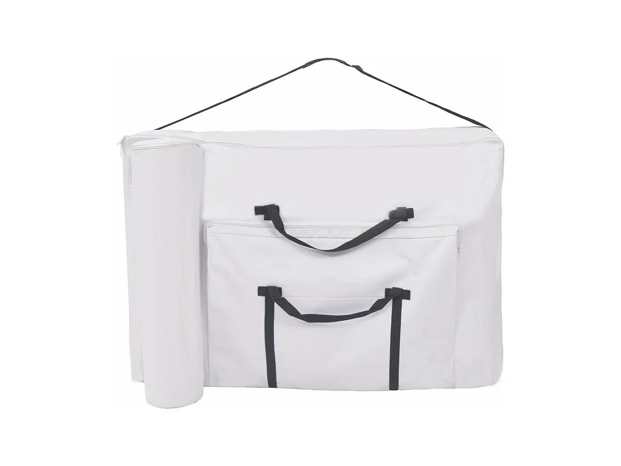 Table de massage pliable blanche 218 x 90 x 65 cm 02_0001866