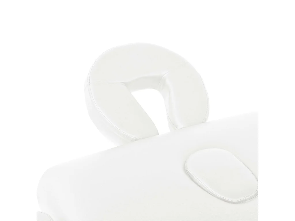 Camilla de masaje plegable con 2 zonas de 10 cm de espesor blanca 02_0001866