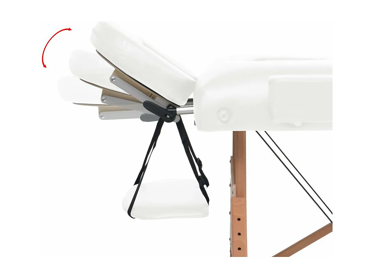 Camilla de masaje plegable con 2 zonas de 10 cm de espesor blanca 02_0001866